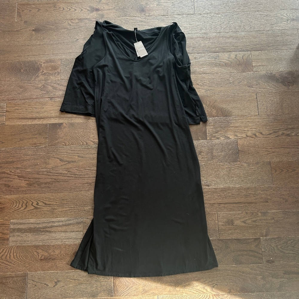 NWT - J Jill Black Wearever 2-in-1 Dress - XL  - BLACK
